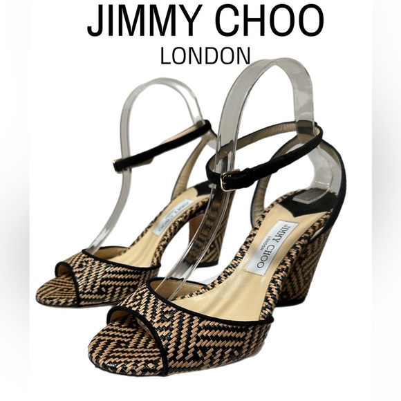 Jimmy Choo Shoes - JIMMY CHOO ~ Miranda 85 Natural/Black